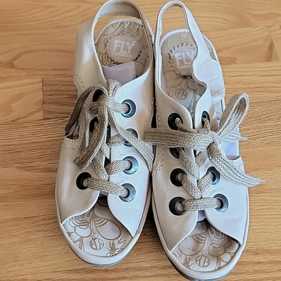 Fly London Platform Wedge Lace Up Sandals - Picture 12 of 12